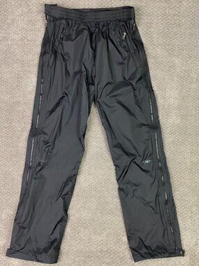 Marmot Precip Eco Full Zip Pants Men's Large Black Rain Waterproof Nylon Adjust